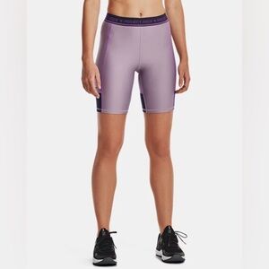Under Armour Women's Project Rock Bike Shorts Small Purple